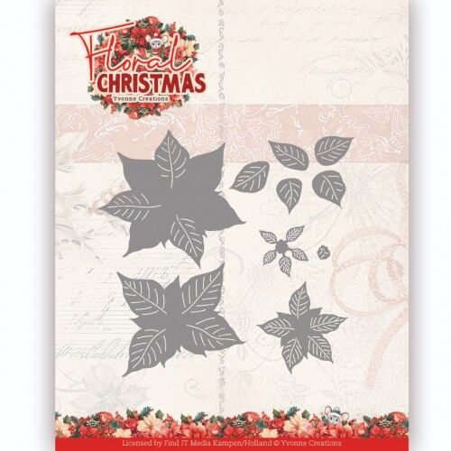 Dies - Yvonne Ceations - Floral Christmas- Poinsettia