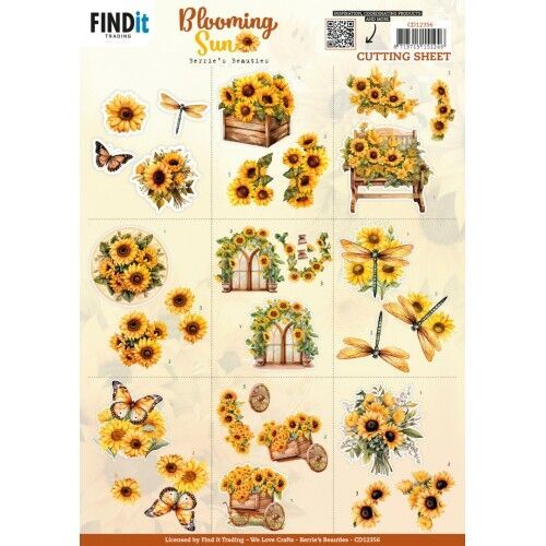 3D Cutting Sheet - Berries Beauties - Blooming sun - Mini