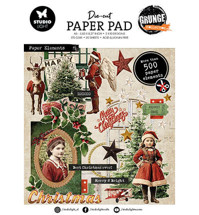 Die-cut Paper Pad Background paper Grunge Collection nr.327