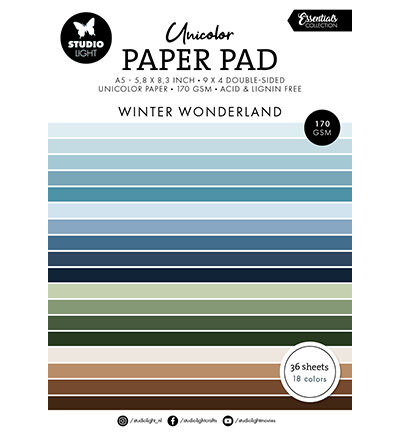 Unicolor Paper Pad Winter wonderland Essentials nr.341