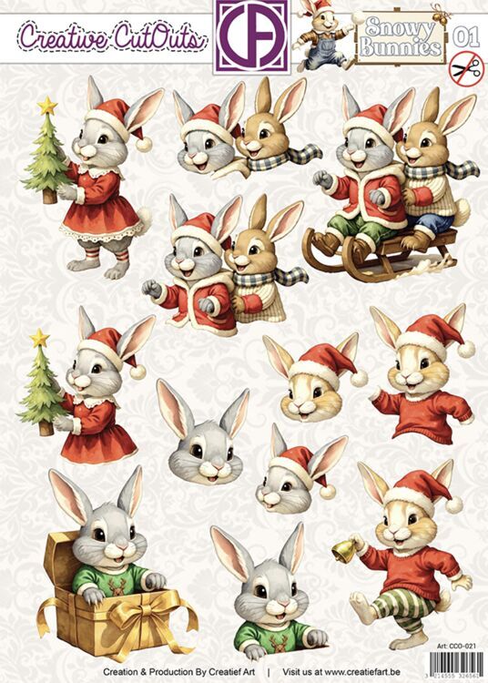 Snowy Bunnies Stansvel Bunny in geschenkdoos