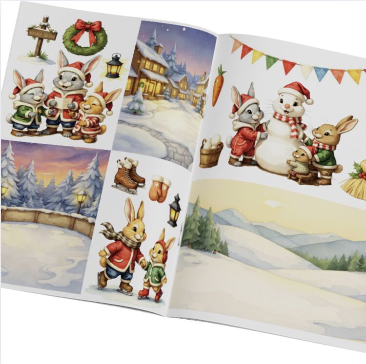 Snowy Bunnies Boek - Creative Cut Outs