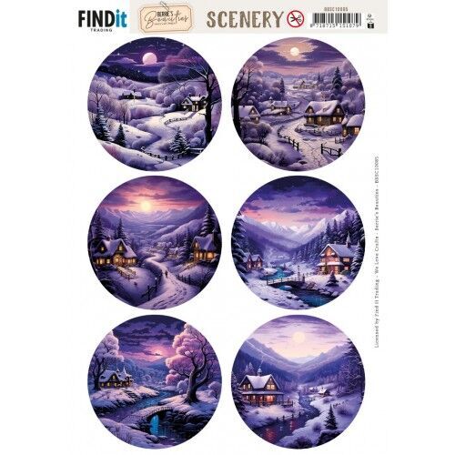 Scenery Push out - Berries Beauties - Purple Village - Round