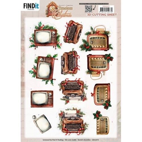 3D Cutting Sheet - Berries Beauties - Timeless Christmas - Timeless Devices