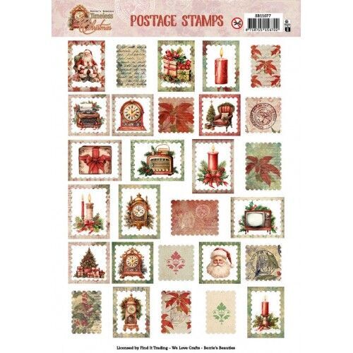 Berries Beauties - Timeless Christmas - Push Out Postage Stamp