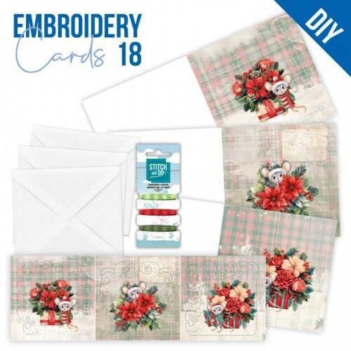 Stitch and Do Cards 18 - Yvonne Creations - Floral Christmas