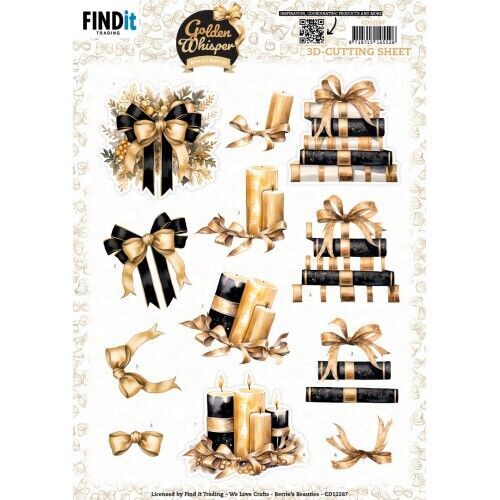 3D Cutting Sheet - Berries Beauties - Golden Whisper - Bow