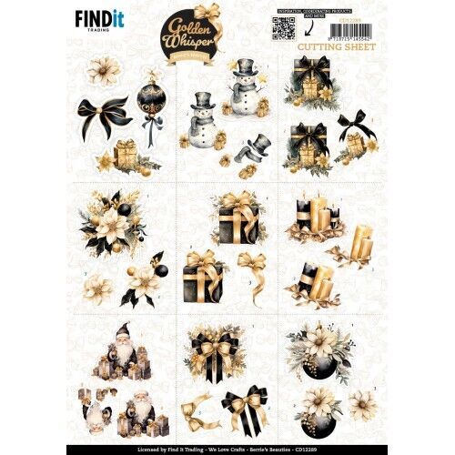 3D Cutting Sheet - Berries Beauties - Golden Whisper - Mini