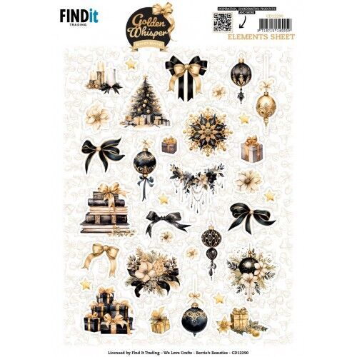 Cutting Sheet - Berries Beauties - Golden Whisper - Small Elements