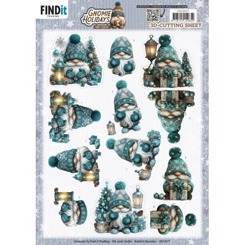 3D Cutting Sheet - Berries Beauties - Gnomie Holidays - Emerald