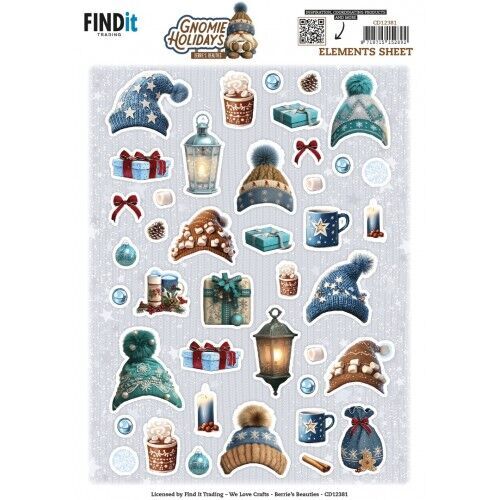 Cutting Sheet - Berries Beauties - Gnomie Holidays - Small Elements