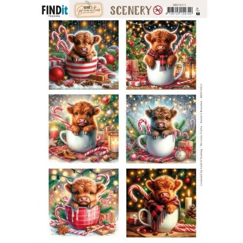 Scenery Push out - Berries Beauties - Cozy Cattle - Square