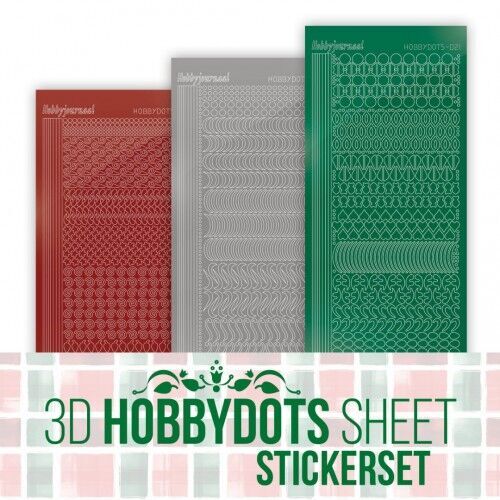 Stickerset 3D Hobbydots Sheet - Berries Beauties - A Very Furry Christmas