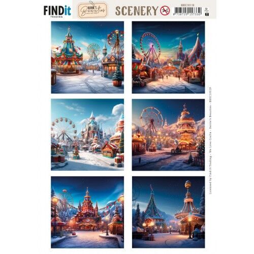 Scenery Push out - Berries Beauties - Winter Fairground - Square