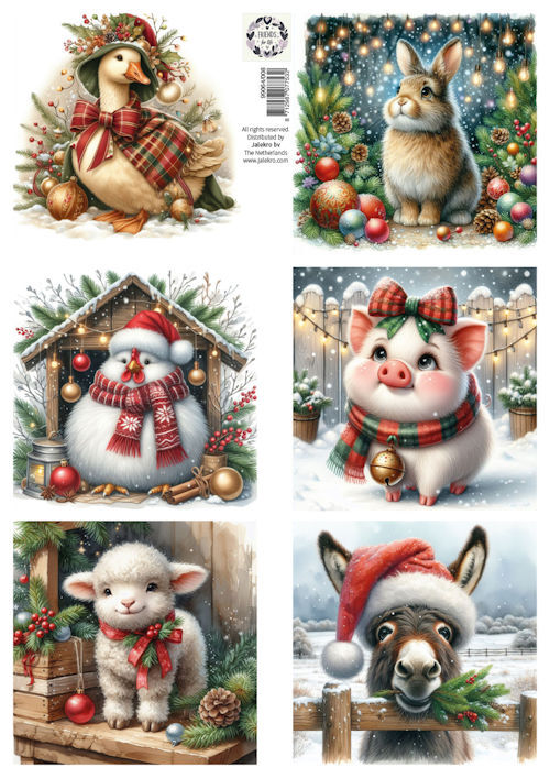 Knipvel A4 Friends for Life - Kerst 1