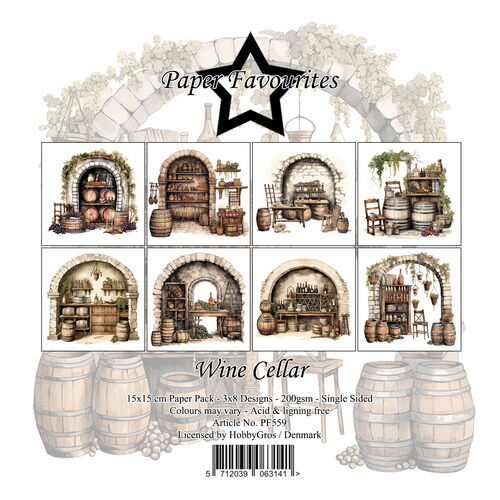 Paper Favourites 15x15 cm Wine Cellar