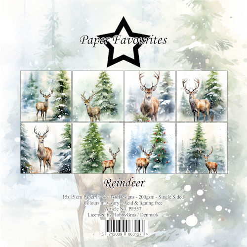 Paper Favourites 15x15 cm Reindeer
