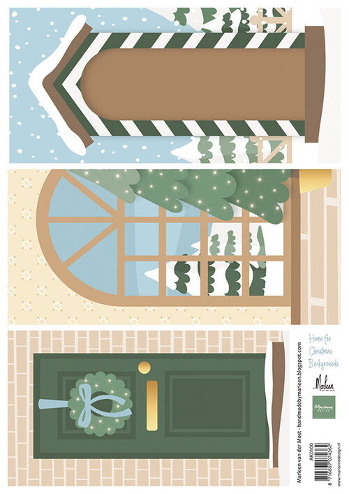 Knipvel Home for Christmas backgrounds by Marleen