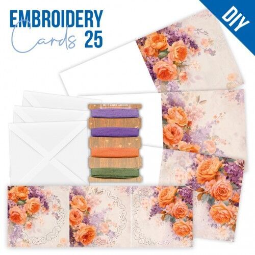 Stitch and Do Cards 25 - Berries Beauties - Orange Roses