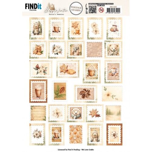 Berries Beauties - Cosy Winter - Push Out Postage Stamp
