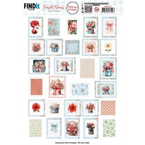 Berries Beauties - Frosted Florals - Push Out Postage Stamp