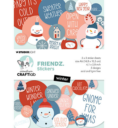 Sticker Paper Pad Winter Friendz nr.37