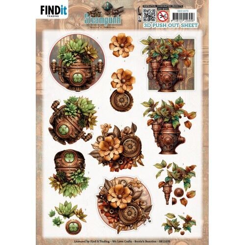 3D Pushout Sheet - Berries Beauties - Steampunk - Plants
