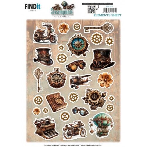 Cutting Sheet - Berries Beauties - Steampunk - Small Elements