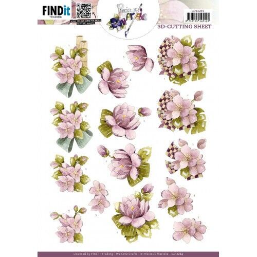 3D Cutting Sheet - Precious Marieke - Lilac Flowers
