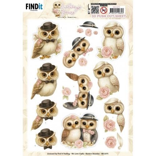 3D Pushout Sheet - Berries Beauties - Owlways Yours - Charm