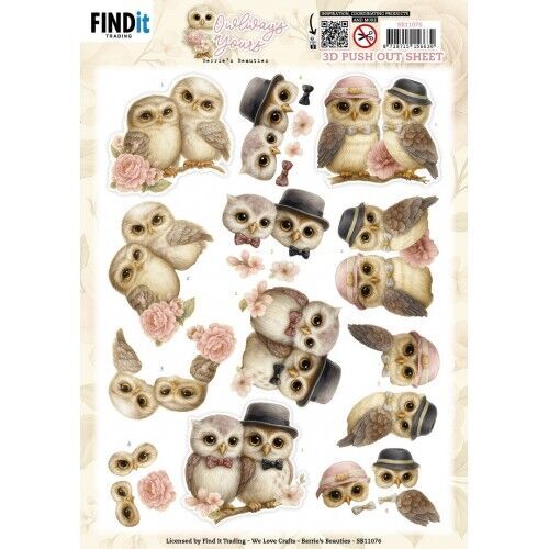 3D Pushout Sheet - Berries Beauties - Owlways Yours - Devotion
