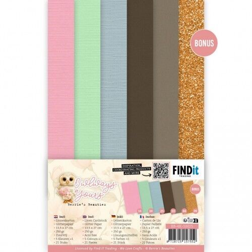 Linen Cardstock Pack - Berries Beauties - Owlways Yours - 4K