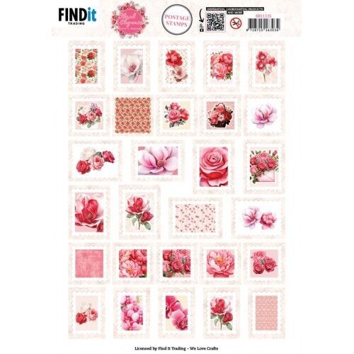 Berries Beauties - Floral Elegance - Push Out Postage Stamp
