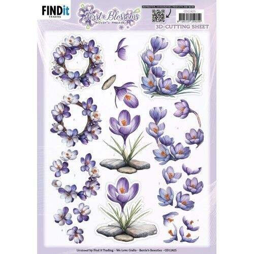3D Cutting Sheet - Berries Beauties - First Blossoms - Stone and Bloom