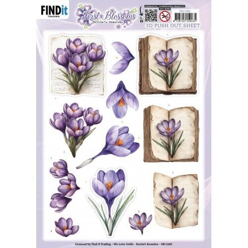 3D Pushout Sheet - Berries Beauties - First Blossoms - Blooming Tales