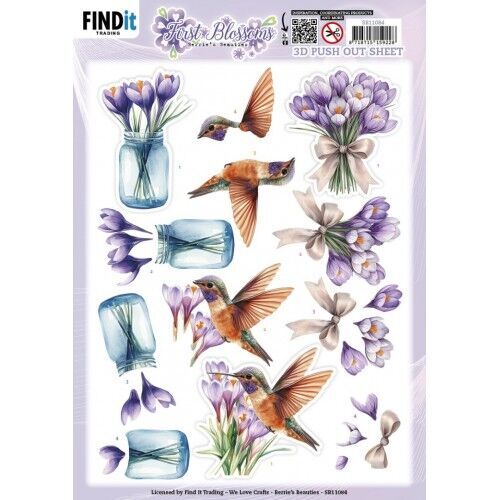 3D Pushout Sheet - Berries Beauties - First Blossoms - Flutter Bloom