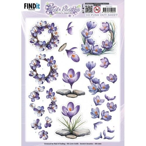 3D Pushout Sheet - Berries Beauties - First Blossoms - Stone and Bloom