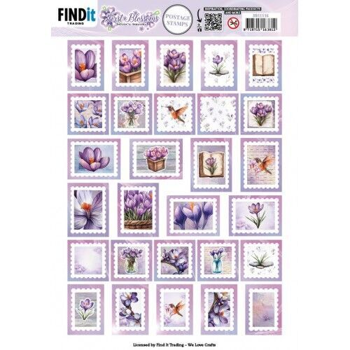 Berries Beauties - First Blossoms - Push Out Postage Stamp