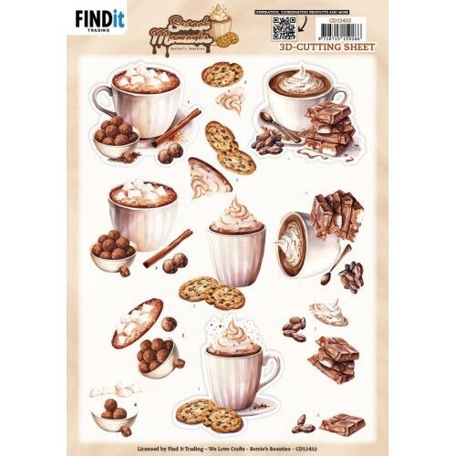 3D Cutting Sheet - Berries Beauties - Sweet Moments - Cookie Delights