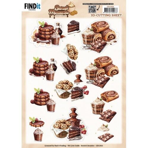 3D Cutting Sheet - Berries Beauties - Sweet Moments - Sugar Treats