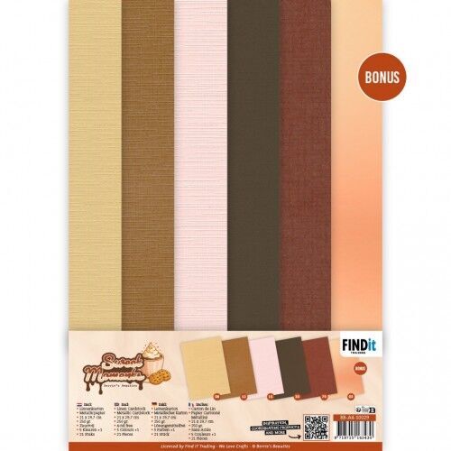 Linen Cardstock Pack - Berries Beauties - Sweet Moments - A4