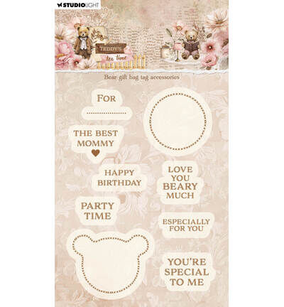 Bear gift bag tag accesories Teddy's Tea Time nr. 924