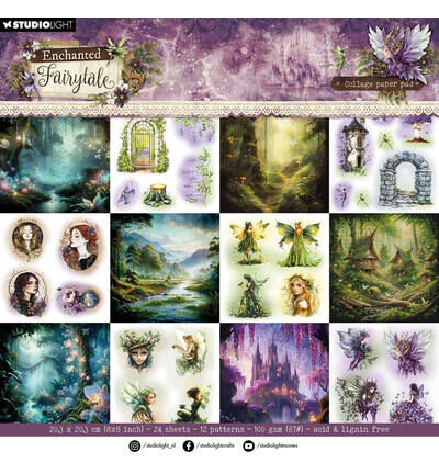 Collage paper pad Enchanted Fairytale nr. 468