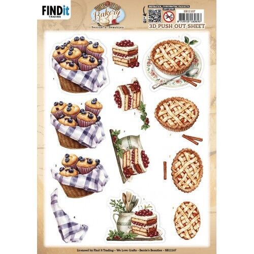 3D Pushout Sheet - Berries Beauties - Homestead Bakery - Bake Bites