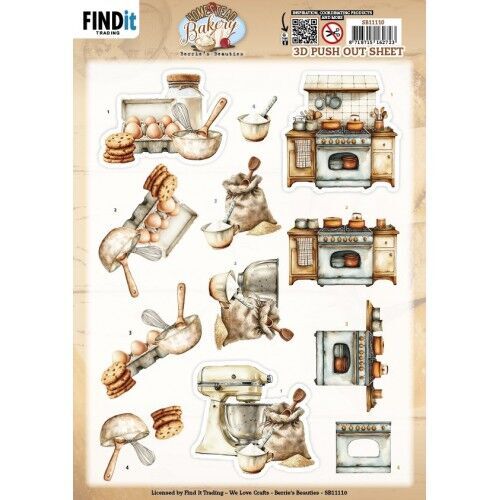 3D Pushout Sheet - Berries Beauties - Homestead Bakery - Kitchen Prep