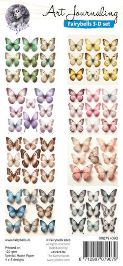 Fairybells 3-D setje Kleurrijke vlinders