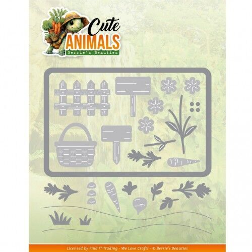 Dies - Berries Beauties - Cute Animals - Garden Scene
