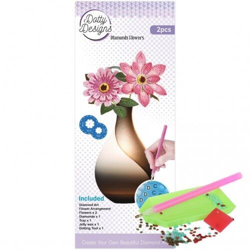 Diamond Flower Set - Pink Gerbera Bouquet