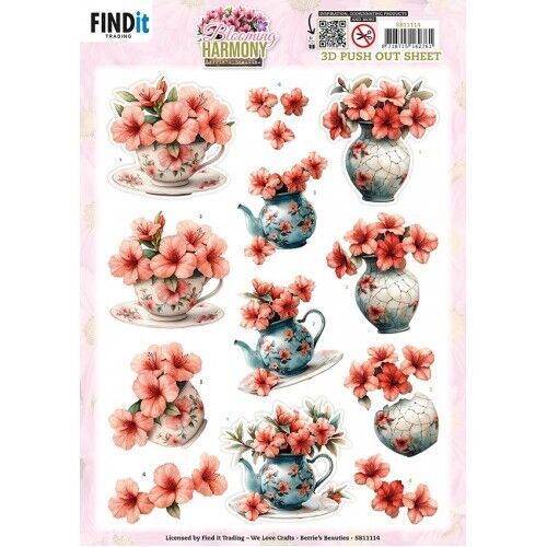 3D Pushout Sheet - Berries Beauties - Blooming Harmony - Blooming Elegance