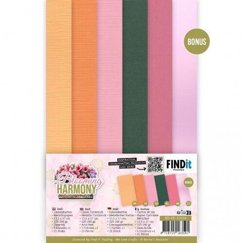 Linen Cardstock Pack - Berries Beauties - Blooming Harmony - 4K